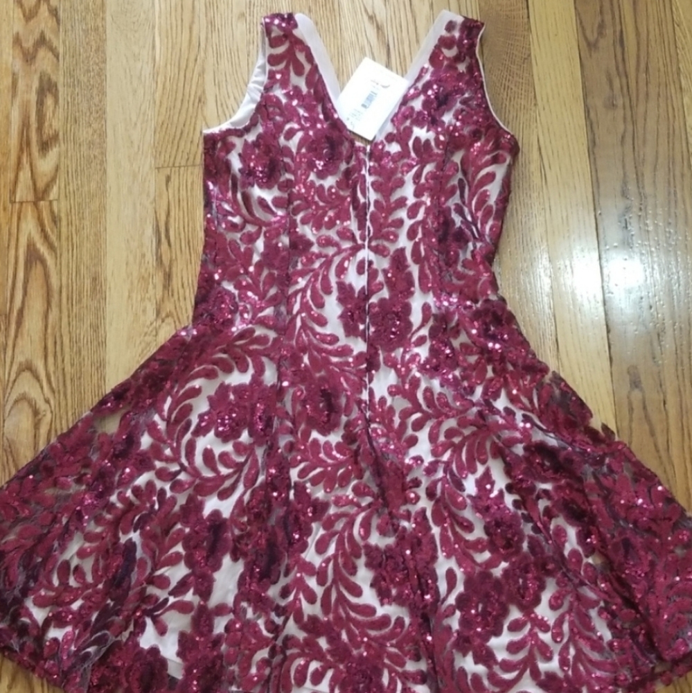 Badgley MischkaRed Stunning "Rosie" Sleeveless By Cocktail Dress